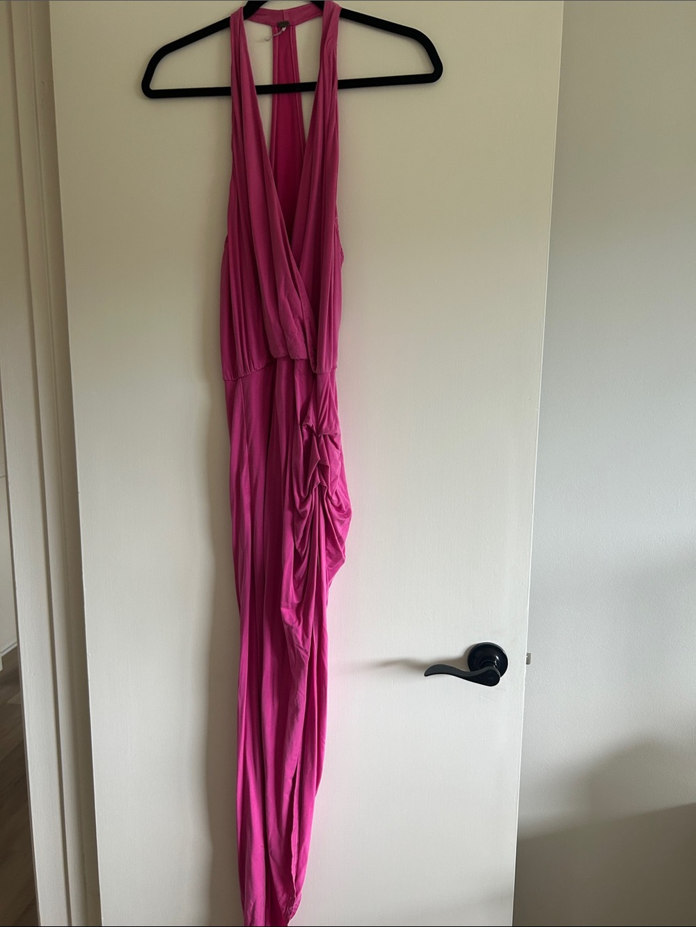 Hot Pink Halter Maxi Dress